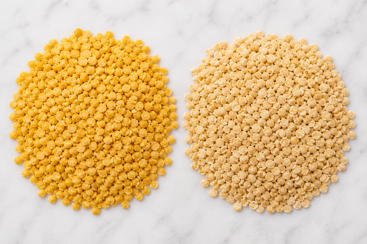 Polished vs unpolished dal comparison